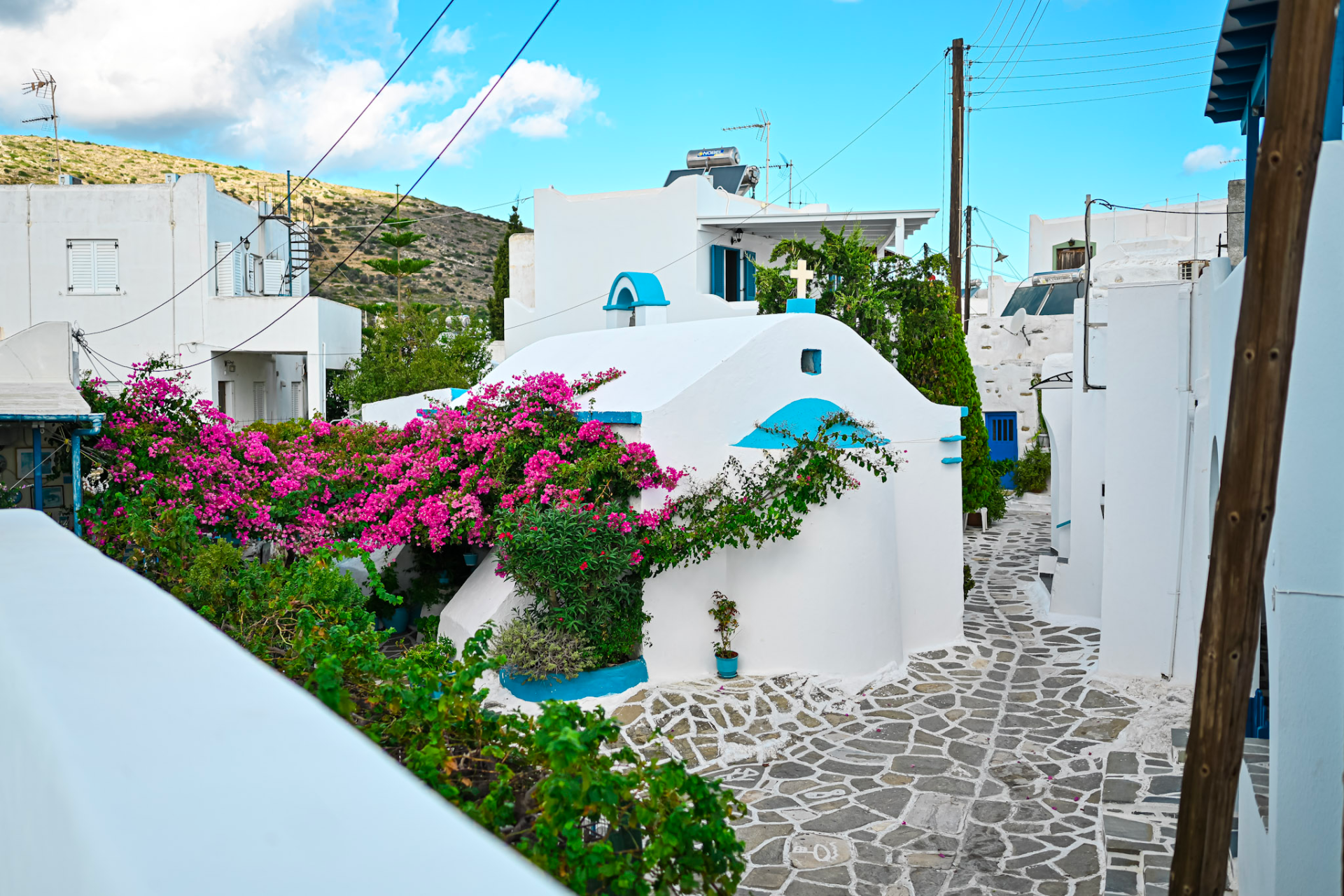 Dove dormire a Paros: vista dal terrazzo della Pink room