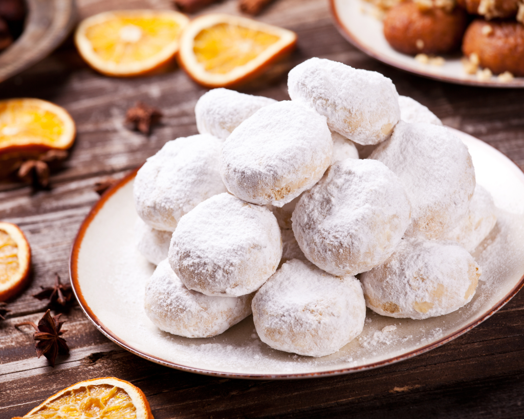 dolci natalizi greci: kourabiedes