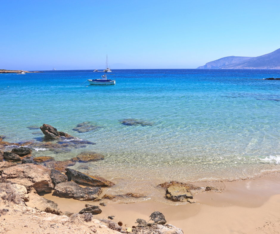 Spiaggia di Italida dell'isola di Koufonissi