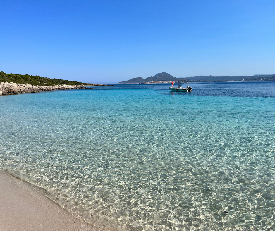 Ammos beach dell'isola di Sapientza
