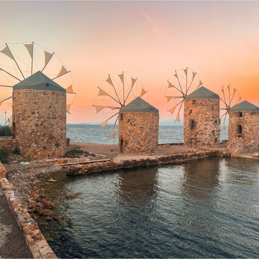 Mulini di Chios, simbolo icona dell'isola